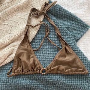 Brown bikini top